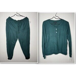 Alfani Thermal Henley L Pajama Set